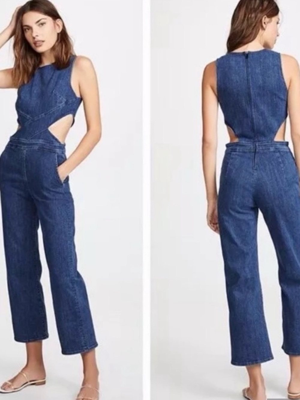 3x1 Danny Blue Crossbody Jumpsuit; Size Medium, NWOT